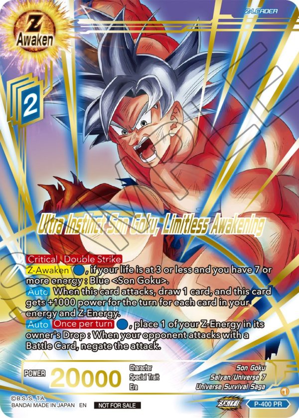 Ultra Instinct Son Goku, Limitless Awakening (Gold-Stamped) (P-400) [Promotion Cards] Online