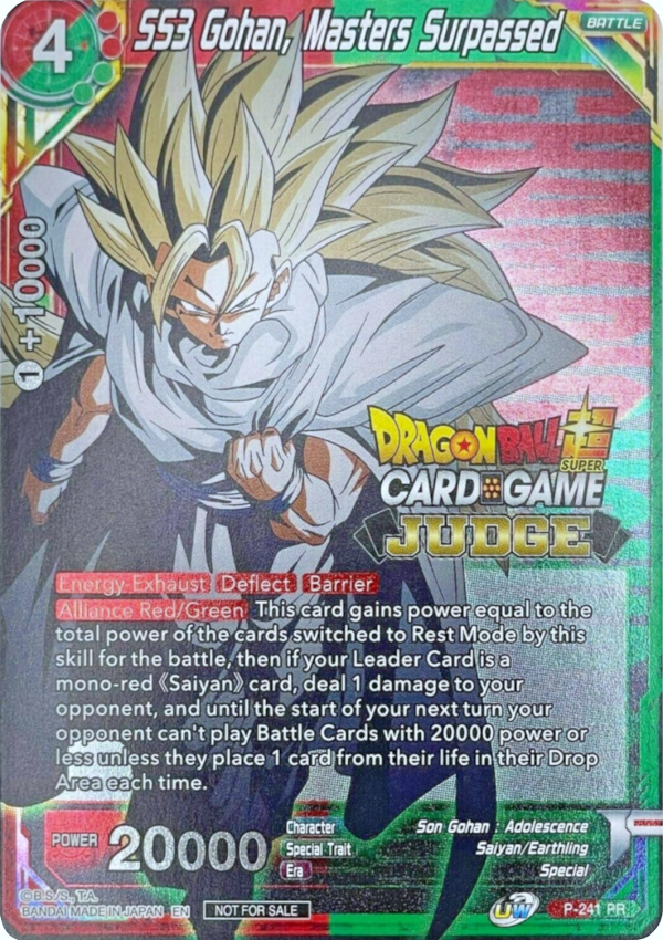 SS3 Gohan, Masters Surpassed (Level 2) (P-241) [Promotion Cards] Online