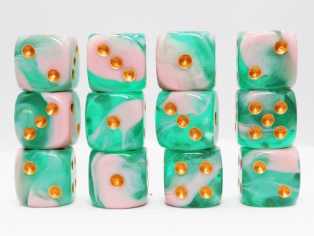 12 piece Pip D6 s - Glow Wyrm Glitter For Sale