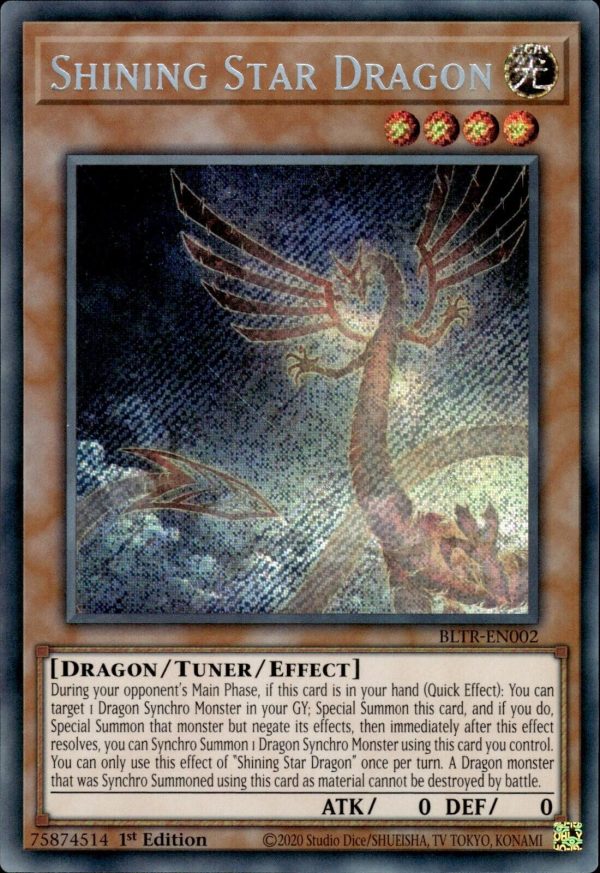 Shining Star Dragon [BLTR-EN002] Secret Rare For Sale