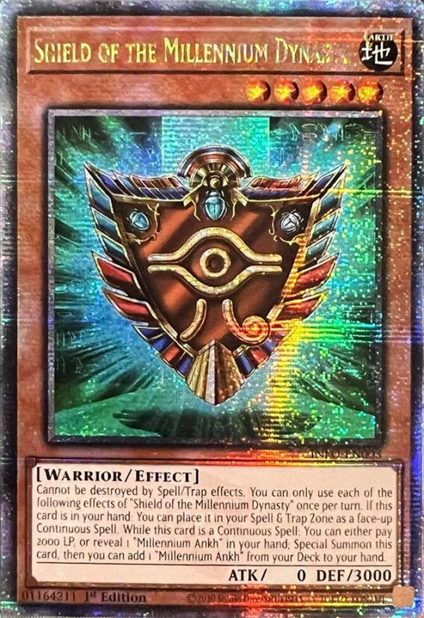 Shield of the Millennium Dynasty (Quarter Century Secret Rare) [INFO-EN003] Quarter Century Secret Rare Supply