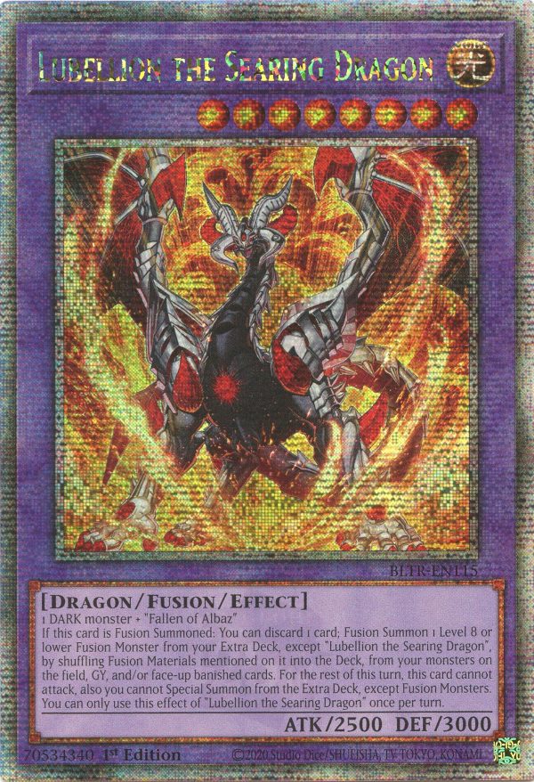 Lubellion the Searing Dragon (Quarter Century Secret Rare) [BLTR-EN115] Quarter Century Secret Rare Supply