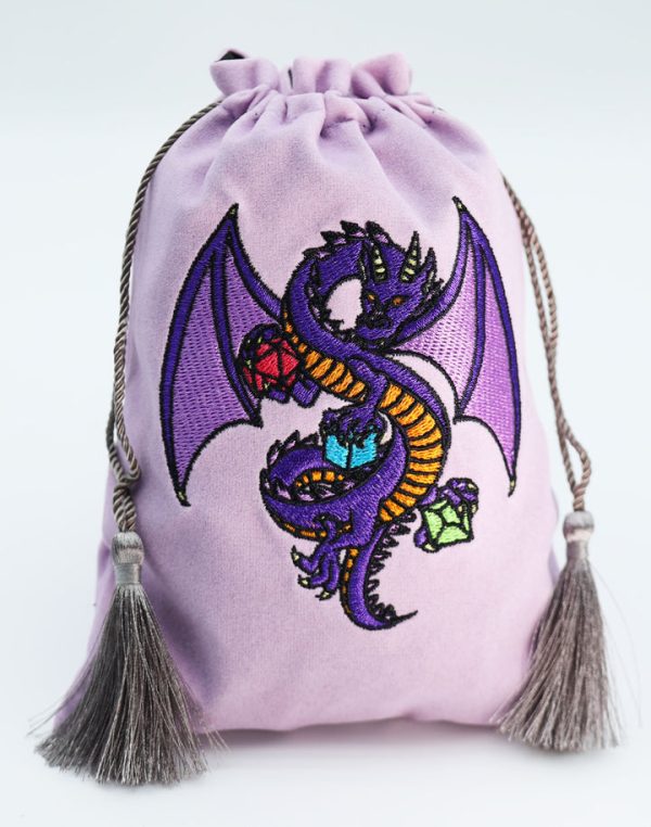 Dice Bag - Purple Dragon For Cheap