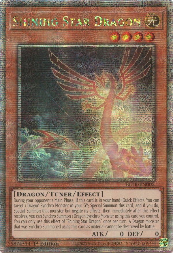 Shining Star Dragon (Quarter Century Secret Rare) [BLTR-EN002] Quarter Century Secret Rare Online