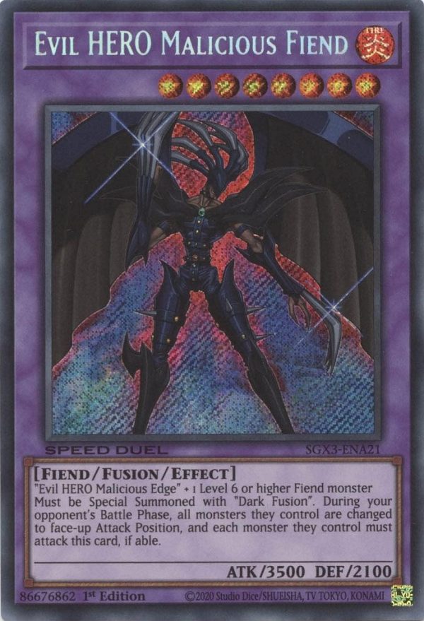 Evil HERO Malicious Fiend [SGX3-ENA21] Secret Rare Cheap