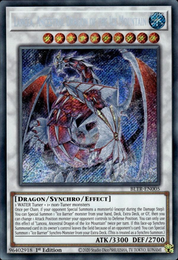 Lancea, Ancestral Dragon of the Ice Mountain [BLTR-EN005] Secret Rare For Cheap