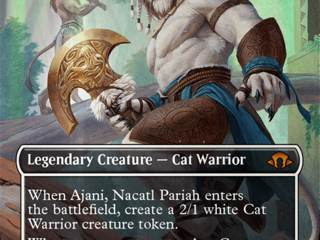 Ajani, Nacatl Pariah    Ajani, Nacatl Avenger (Borderless) (Textured Foil) [Modern Horizons 3] For Sale