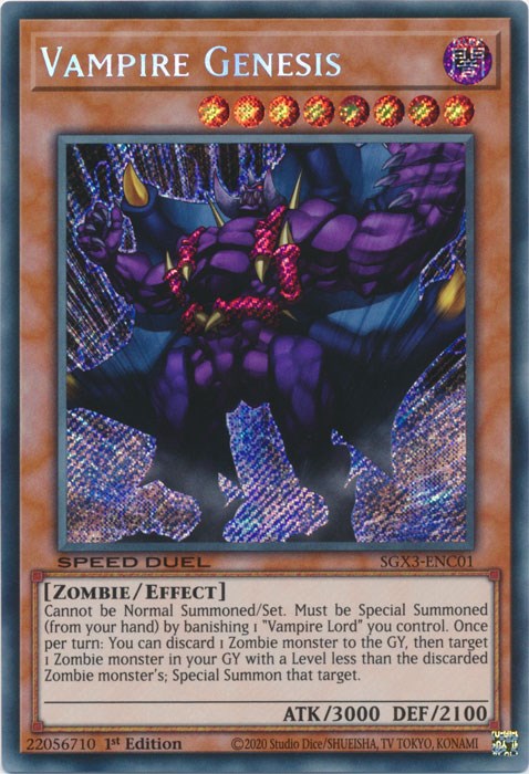 Vampire Genesis [SGX3-ENC01] Secret Rare Cheap