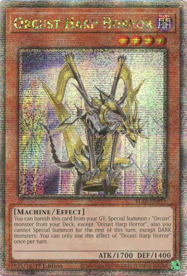 Orcust Harp Horror (Quarter Century Secret Rare) [BLTR-EN071] Quarter Century Secret Rare Cheap