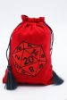 Dice Bag - Red D20 Online Hot Sale